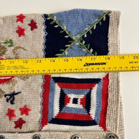 Vintage Northern Isles Petites Hand-embroidered Vest Americana PS - Picture 9 of 10